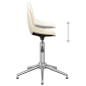 vidaXL Sillas de comedor giratorias 2 unidades tela color crema