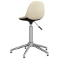 vidaXL Sillas de comedor giratorias 2 unidades tela color crema