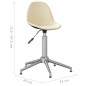 vidaXL Sillas de comedor giratorias 2 unidades tela color crema