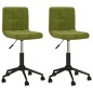 vidaXL Sillas de comedor giratorias 2 unidades terciopelo verde claro vidaXL Sillas de comedor giratorias 2 unidades terciopelo verde claro