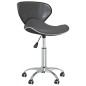 vidaXL Sillas de comedor giratorias 2 unidades cuero sintético gris
