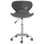 vidaXL Sillas de comedor giratorias 2 unidades cuero sintético gris