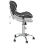 vidaXL Sillas de comedor giratorias 2 unidades cuero sintético gris