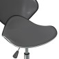 vidaXL Sillas de comedor giratorias 2 unidades cuero sintético gris