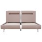 vidaXL Estructura de cama con LED cuero sintético capuchino 140x200 cm