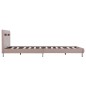 vidaXL Estructura de cama con LED cuero sintético capuchino 140x200 cm