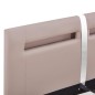 vidaXL Estructura de cama con LED cuero sintético capuchino 140x200 cm