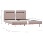 vidaXL Estructura de cama con LED cuero sintético capuchino 140x200 cm