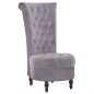 vidaXL Silla de respaldo alto de terciopelo gris vidaXL Silla de respaldo alto de terciopelo gris
