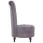 vidaXL Silla de respaldo alto de terciopelo gris vidaXL Silla de respaldo alto de terciopelo gris