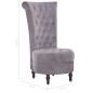 vidaXL Silla de respaldo alto de terciopelo gris vidaXL Silla de respaldo alto de terciopelo gris