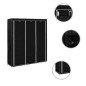 vidaXL Armario con compartimentos y varillas tela negro 150x45x175 cm vidaXL Armario con compartimentos y varillas tela negro 150x45x175 cm