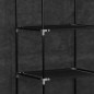 vidaXL Armario con compartimentos y varillas tela negro 150x45x175 cm vidaXL Armario con compartimentos y varillas tela negro 150x45x175 cm