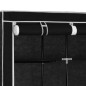 vidaXL Armario con compartimentos y varillas tela negro 150x45x175 cm vidaXL Armario con compartimentos y varillas tela negro 150x45x175 cm