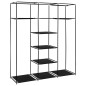 vidaXL Armario con compartimentos y varillas tela negro 150x45x175 cm vidaXL Armario con compartimentos y varillas tela negro 150x45x175 cm