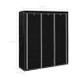 vidaXL Armario con compartimentos y varillas tela negro 150x45x175 cm vidaXL Armario con compartimentos y varillas tela negro 150x45x175 cm