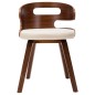 vidaXL Sillas de comedor 2 uds madera curvada y cuero sintético crema vidaXL Sillas de comedor 2 uds madera curvada y cuero sintético crema