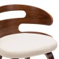 vidaXL Sillas de comedor 2 uds madera curvada y cuero sintético crema vidaXL Sillas de comedor 2 uds madera curvada y cuero sintético crema