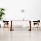 vidaXL Sillas de comedor 2 uds cuero sintético y madera curvada negro