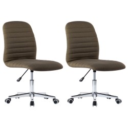 vidaXL Sillas de comedor 2 unidades tela marrón