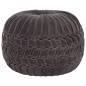 vidaXL Puf de terciopelo de algodón diseño bata gris antracita 40x30cm vidaXL Puf de terciopelo de algodón diseño bata gris antracita 40x30cm