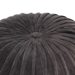 vidaXL Puf de terciopelo de algodón diseño bata gris antracita 40x30cm 