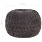vidaXL Puf de terciopelo de algodón diseño bata gris antracita 40x30cm vidaXL Puf de terciopelo de algodón diseño bata gris antracita 40x30cm