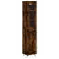 vidaXL Aparador de madera contrachapada roble ahumado 34,5x34x180 cm vidaXL Aparador de madera contrachapada roble ahumado 34,5x34x180 cm