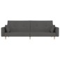 vidaXL Sofá cama de 2 plazas con dos almohadas tela gris oscuro vidaXL Sofá cama de 2 plazas con dos almohadas tela gris oscuro