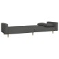 vidaXL Sofá cama de 2 plazas con dos almohadas tela gris oscuro vidaXL Sofá cama de 2 plazas con dos almohadas tela gris oscuro