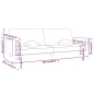 vidaXL Sofá cama de 2 plazas con dos almohadas tela gris oscuro vidaXL Sofá cama de 2 plazas con dos almohadas tela gris oscuro