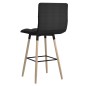 vidaXL Taburete de cocina de tela negro