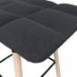 vidaXL Taburete de cocina de tela negro