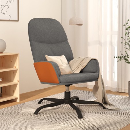 vidaXL Sillón de relax de tela gris oscuro