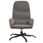 vidaXL Sillón de relax de tela gris oscuro