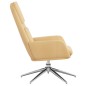 vidaXL Sillón de relax de piel de ante sintética color crema