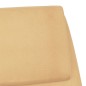 vidaXL Sillón de relax de piel de ante sintética color crema