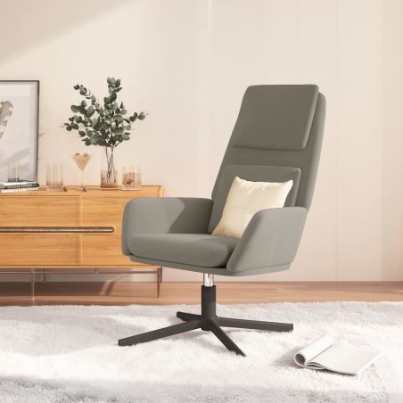 vidaXL Sillón de relax de terciopelo gris claro