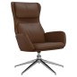 vidaXL Sillón de relax de cuero sintético marrón brillante vidaXL Sillón de relax de cuero sintético marrón brillante