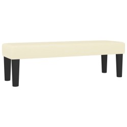 vidaXL Banco de cuero sintético color crema 100x30x30 cm