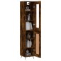 vidaXL Aparador de madera contrachapada roble ahumado 34,5x34x180 cm vidaXL Aparador de madera contrachapada roble ahumado 34,5x34x180 cm