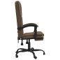 vidaXL Silla de oficina reclinable de tela marrón vidaXL Silla de oficina reclinable de tela marrón