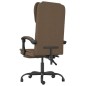 vidaXL Silla de oficina reclinable de tela marrón vidaXL Silla de oficina reclinable de tela marrón