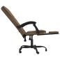 vidaXL Silla de oficina reclinable de tela marrón vidaXL Silla de oficina reclinable de tela marrón
