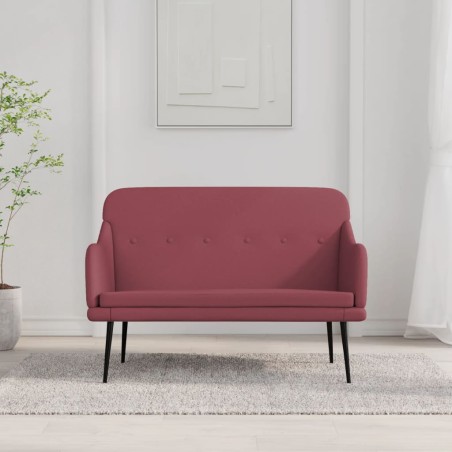 vidaXL Banco de tela rojo tinto 110x76x80 cm
