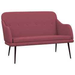 vidaXL Banco de tela rojo tinto 110x76x80 cm