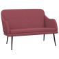 vidaXL Banco de tela rojo tinto 110x76x80 cm vidaXL Banco de tela rojo tinto 110x76x80 cm