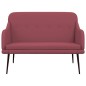 vidaXL Banco de tela rojo tinto 110x76x80 cm vidaXL Banco de tela rojo tinto 110x76x80 cm