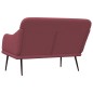vidaXL Banco de tela rojo tinto 110x76x80 cm vidaXL Banco de tela rojo tinto 110x76x80 cm