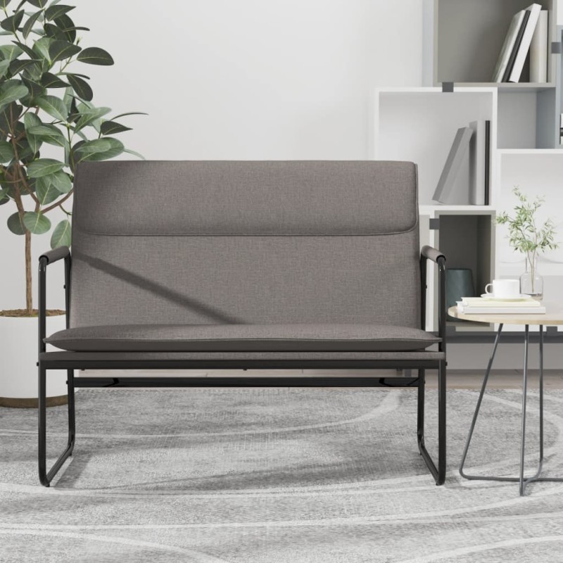 vidaXL Banco de tela gris taupé 100x64x80 cm vidaXL Banco de tela gris taupé 100x64x80 cm